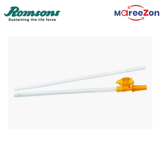 Romsons CEE TEE Suction Catheter | Thumb Control | 100 Pcs Pack | Sizes: 12FG, 14FG