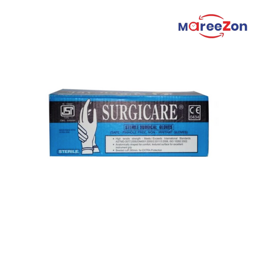 Surgicare Disposable Surgical Gloves – Sterile Latex | Box of 25 Pairs