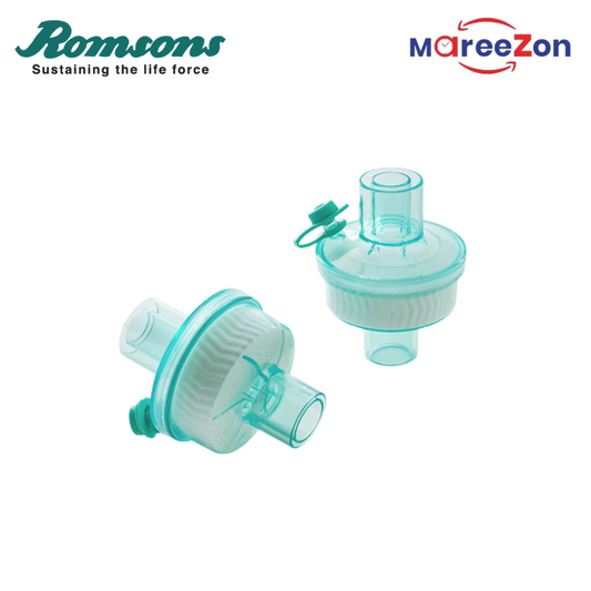 Romsons Disposable HME Filter (SH-2095) – Heat & Moisture Exchanger | Sterile | Single-Use