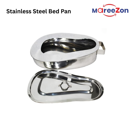 Stainless Steel Bed Pan with Lid – Unisex Bedpan for Male & Female | Durable, Autoclavable & Easy to Use | Ideal for Home & Hospital Use