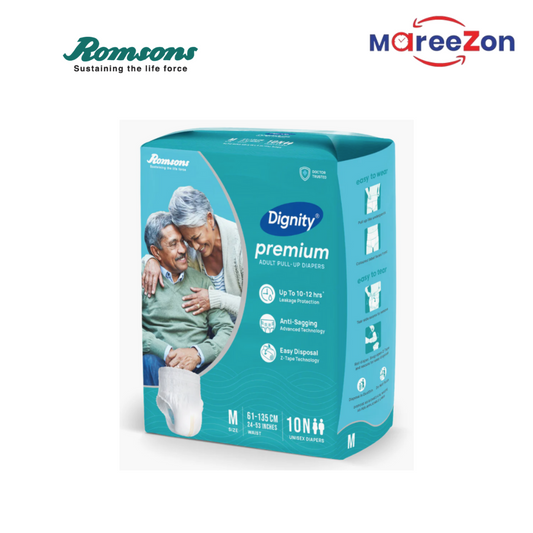 Dignity Premium Pant-Style Adult Diapers (Pull-Ups) | 10–12 Hour Protection | Pack of 30 | Unisex | M, L, XL/XXL