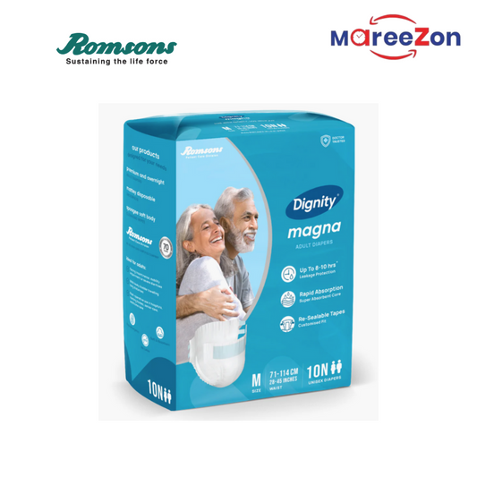Dignity Magna Tape-Style Adult Diapers | 8–10 Hour Protection | Unisex | Pack of 30