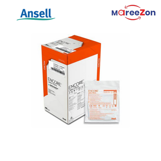 Ansell Encore Latex Micro Surgical Gloves – Powder Free | Sizes: 6.5, 7, 7.5 | Pack of 50 Pairs – Size 6.5 (Pack of 50)