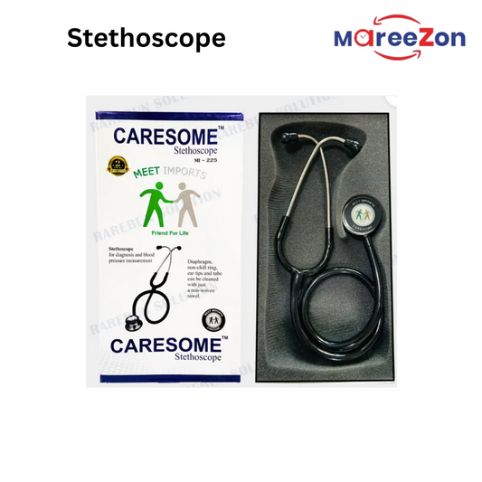 Caresome MI 225 Acoustic Stethoscope – Precision Diagnosis for Medical Professionals and Students (Black)