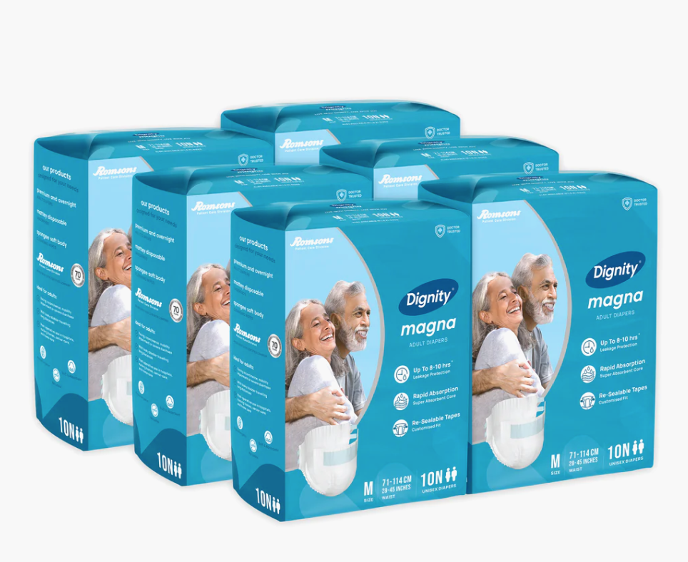 Dignity Magna Tape-Style Adult Diapers | 8–10 Hour Protection | Unisex | Pack of 30