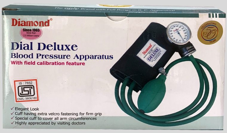 Diamond Dial Deluxe Blood Pressure Apparatus With Field Calibration