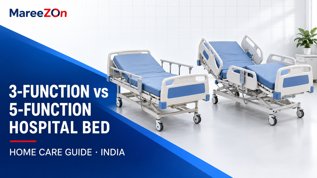 3-function and 5-function electric hospital beds compared for home care in India