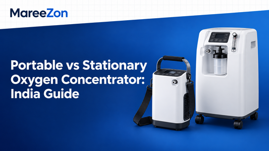 Portable and stationary oxygen concentrators side by side for an India buying guide