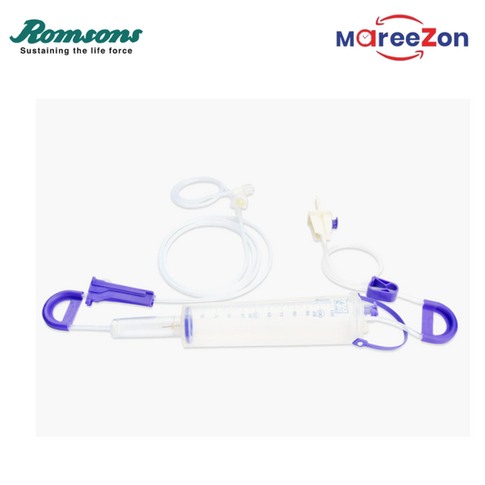 Romsons Pedia Drip Plus Infusion Set – 100 ml Burette | Micro Drip | DEHP-Free | Sterile | Model SS-3057 Product Highlights (Key Features)