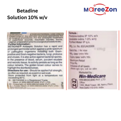Betadine Solution | 50 ml | Povidone Iodine-10% w/v