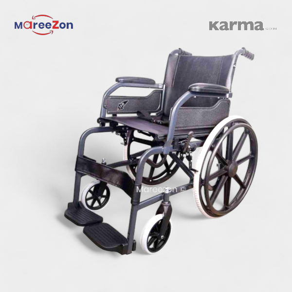 Karma Champion Mag 200 Black - A stylish and functional wheelchair for users requiring mobility support.