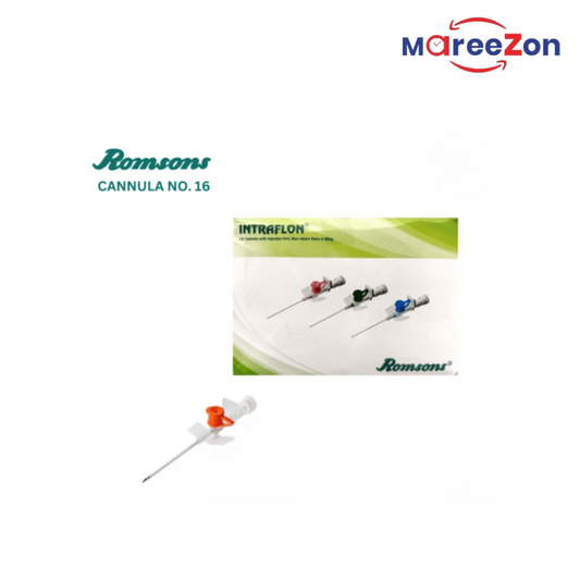 Romsons I.V. Catheter/Cannula with Injection Valve and Wings – Pack of 5 | Sizes: 16G, 18G, 20G, 22G