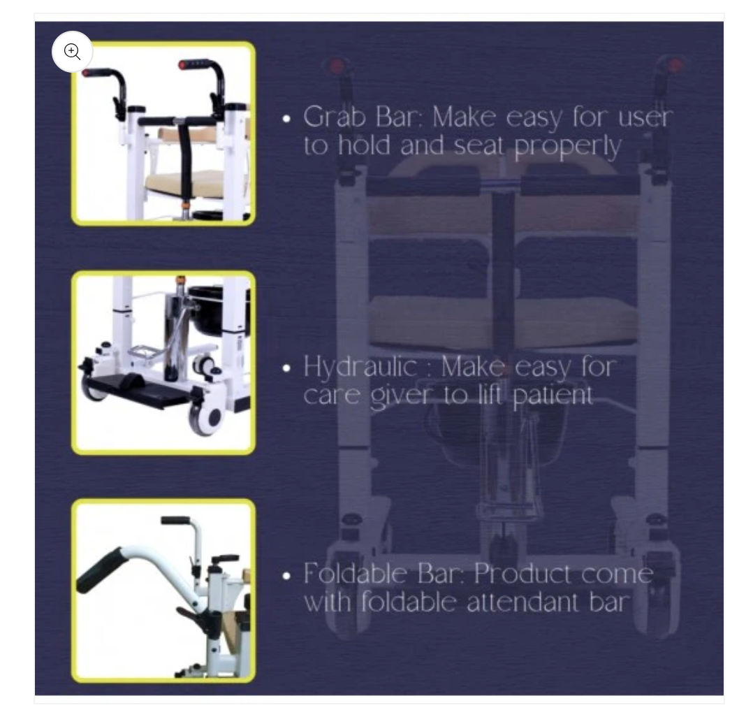 Karma Ryder TC 20 Hydraulic Patient Lift and Transfer Chair