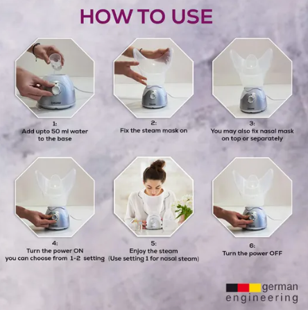 Beurer FS50 Facial Sauna & Steam Inhaler – 3-in-1 Skincare & Wellness Essential