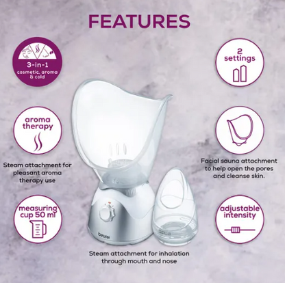 Beurer FS50 Facial Sauna & Steam Inhaler – 3-in-1 Skincare & Wellness Essential