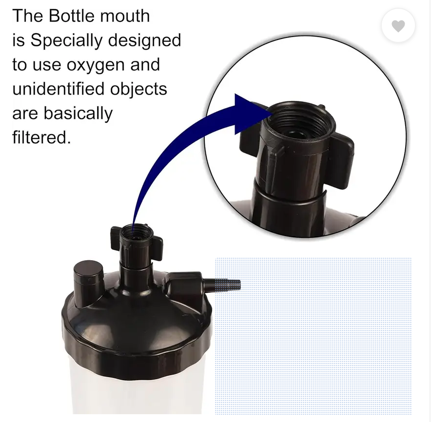 Humidifier Bottle for Oxygen Concentrator | Leak-Proof | 150g