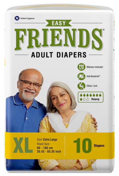 Friends Easy Adult Diaper – Tape Style | Unisex | Pack of 30
