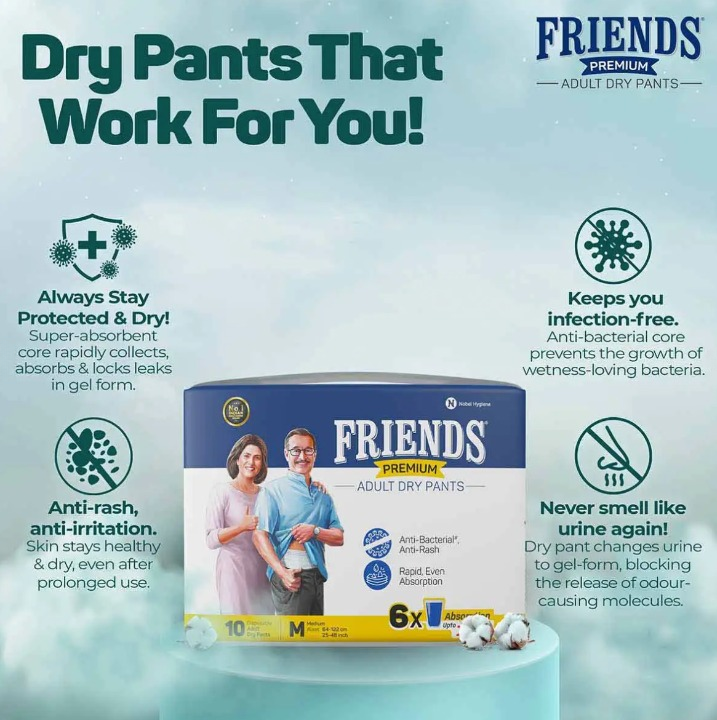 Friends Premium Adult Dry Pants – Medium / Pack of 30