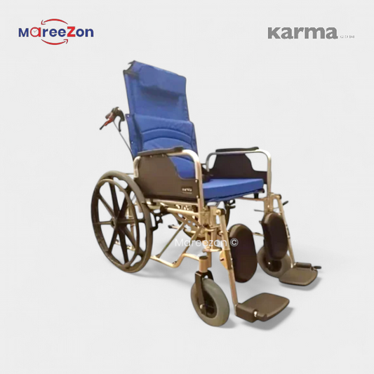 Karma Aurora-4E - An adjustable wheelchair designed for various patient needs, providing stability and comfort.